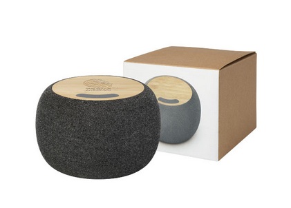Eco Speaker Bluetooth&reg; con stazione di ricarica wireless in bamb&ugrave;/PET riciclato Ecofiber